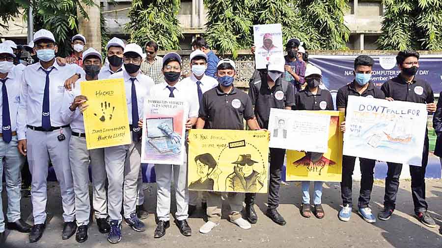 Representational picture of a protest against cyber crime