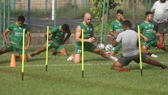 Jamshedpur FC players train in Goa.