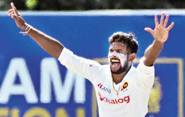 Ramesh Mendis on Day III of the second Test against  the West Indies in Galle on Wednesday