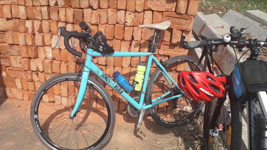 Fortunately for Moitra, his cycle emerged unscathed from the accident
