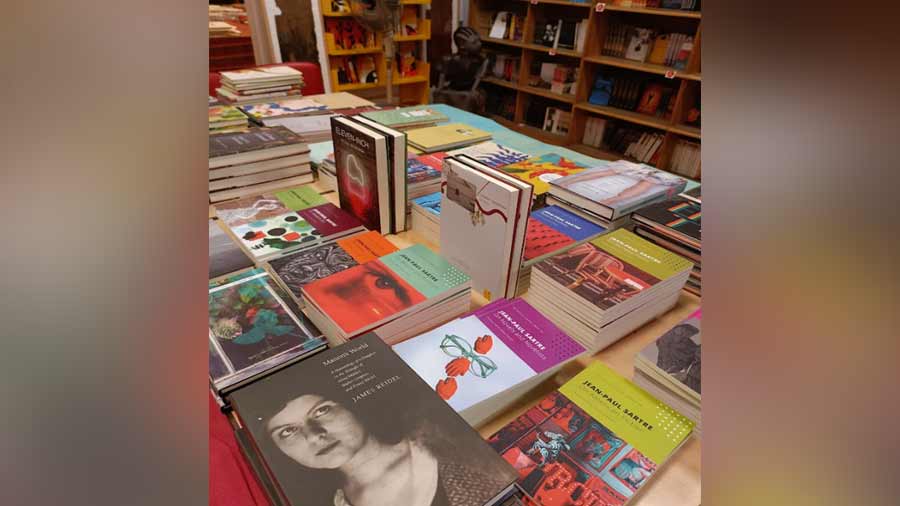The display at Seagull Books, Bhowanipore