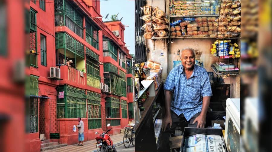 Morning walking tours bring unique scenes such as (left) old aunties collecting groceries in ingenious ways and (right) uncles greeting you with smiles and cake at their bakeries