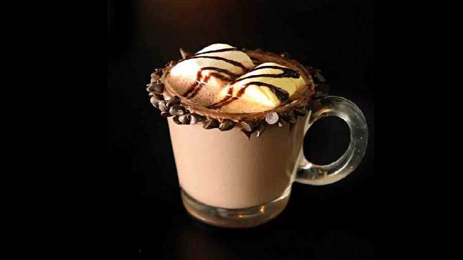 Nutella Hot Chocolate: Topped with marshmallows, chocolate and a delicious froth, this is winter in a mug. Cosy up with this beautiful hot chocolate that defines the spirit of the season. Rs 240