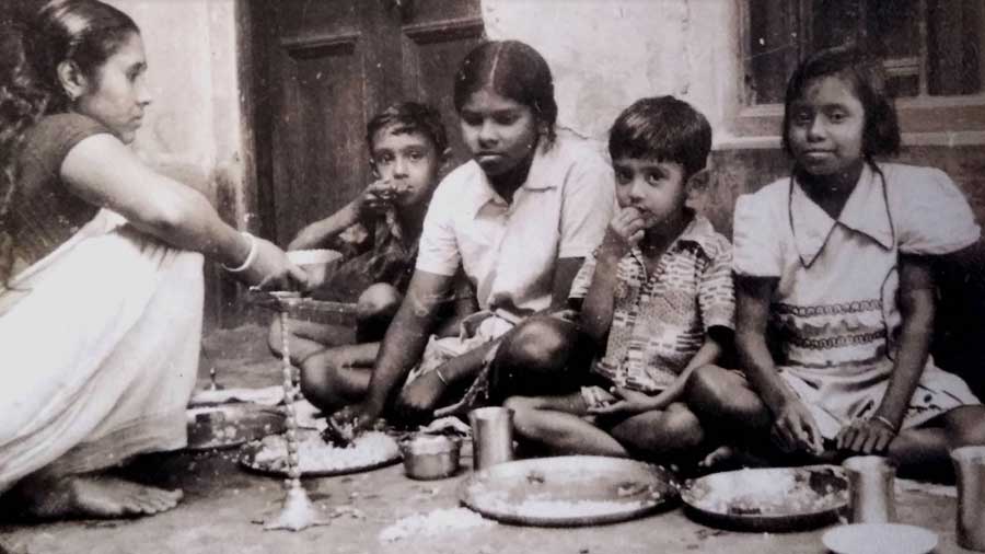 Lahiri remembers a lit pradip and meals served on kasha dinnerware for birthdays, and his mother’s stories of growing up amidst fields and streams