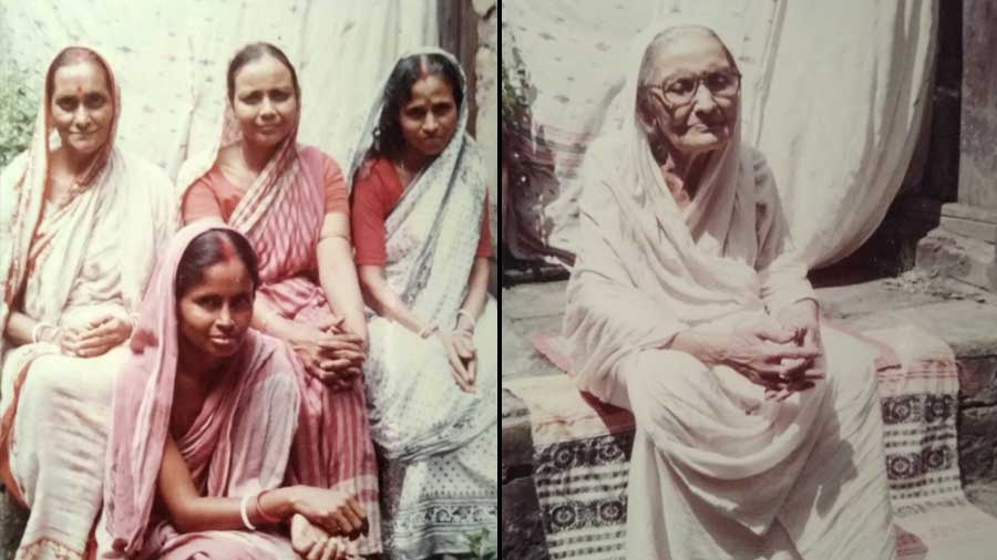 Indubala was inspired from women in Lahiri’s life, like his aunts (left) and grand-aunt Ranga, who would cook various Bangal dishes
