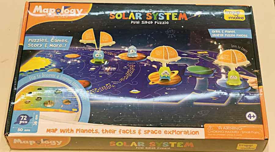 If you want your kids to engage in meaningful activities during a play date while having fun, this solar system multi-player puzzle board game is an ideal option where they get to learn about the planets while playing. Rs 749.