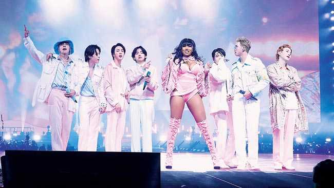 Megan Thee Stallion joined BTS at the group’s Los Angeles gig