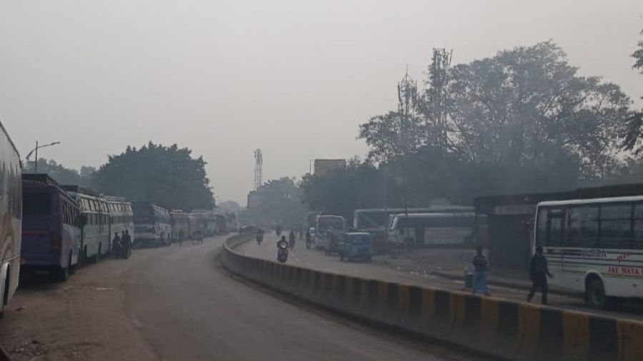 Fog over Jamshedpur on Tuesday. 