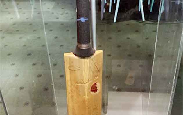 Sir Donald Bradman’s triple century bat that went up  for auction on Wednesday,  as posted by The Today  Show