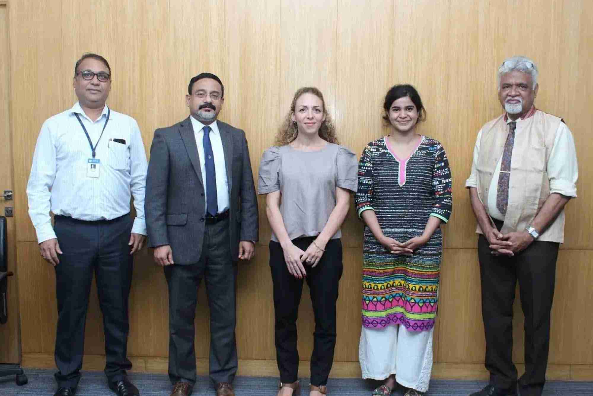 Federica Maria Giove, director, Uni-Italy with A.W. Santhosh Kumar, pro-vice chancellor, Amity with other officials Source: Amity University Mumbai 
