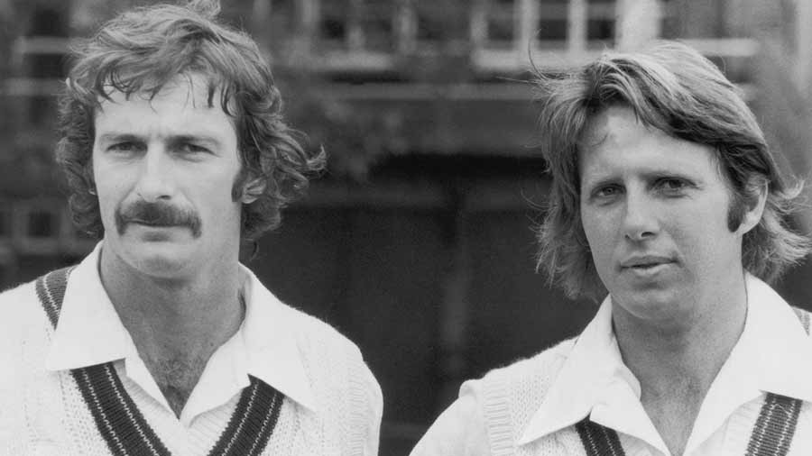 Lillee with partner-in-intimidation, Jeff Thomson