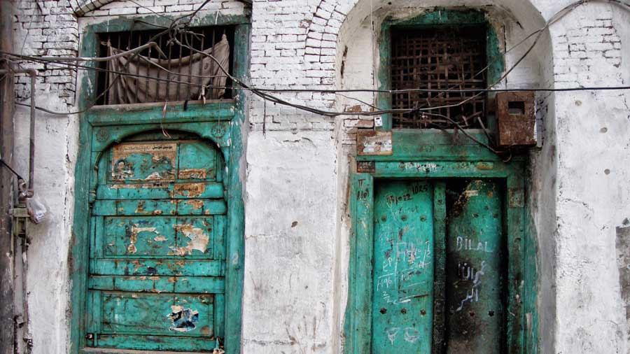 Ancestral home of Dilip Kumar in a dilapidated condition at Peshawar