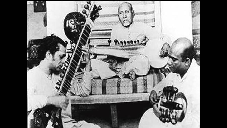 Ravi Shankar, Allauddin Khan and Ali Akbar Khan
