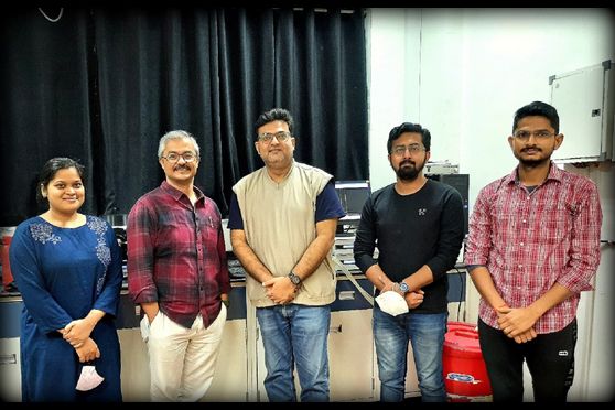 (L to R) Preeti Sagarika, Chandan Sahi, Saptarshi Mukherjee, Subhajit Chakraborty and Saurabh Rai from IISER Bhopal