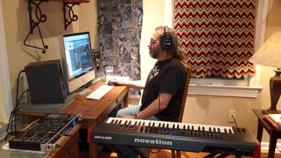 The podcast is recorded and produced from musician composer Avi Ziv’s home studio