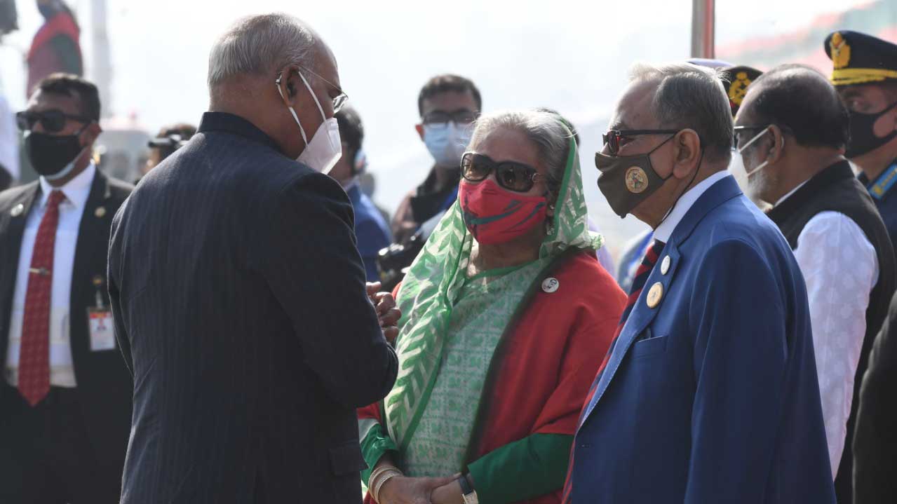 President Ram Nath Kovind attends Victory Day Parade in Dhaka.