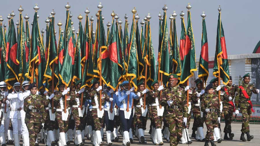 Victory Day Parade at National Parade Ground in Dhaka.
