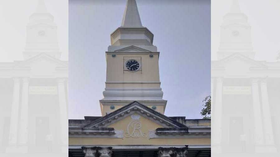 The royal monogram of King Christian VII of Denmark can be seen carved on the pediment