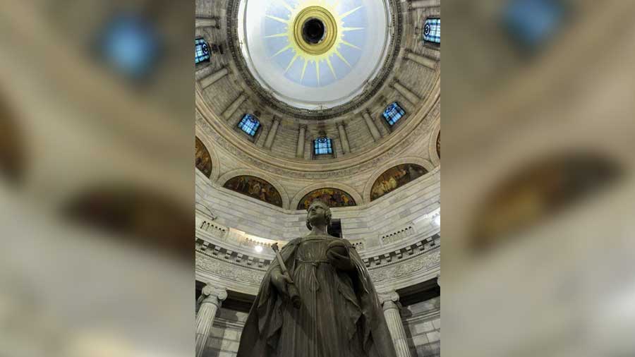 The dome of the Memorial with the Empress beneath 