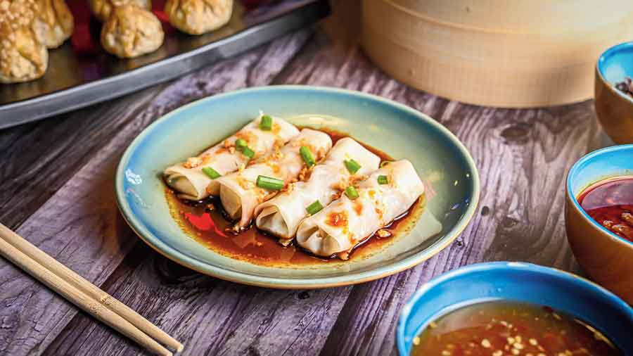 Chicken Roulade in Spicy Soy