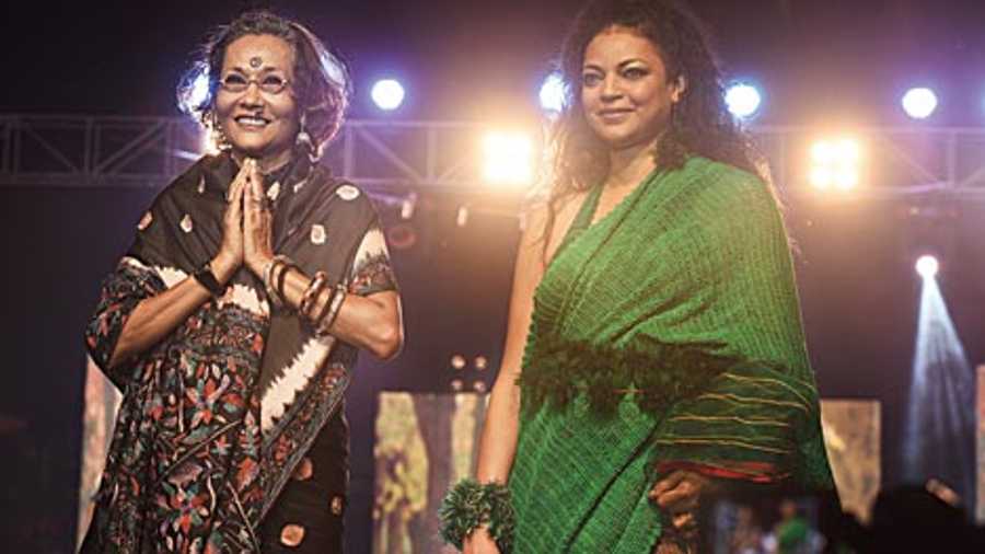 Bibi Russell and Nayanika Chatterjee at the recent promotional launch of ZAARII. 