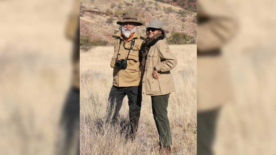 Mandip and Anita in Namibia 