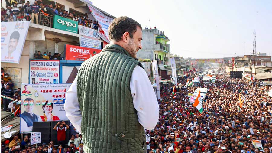 Rahul Gandhi addresses supporters
