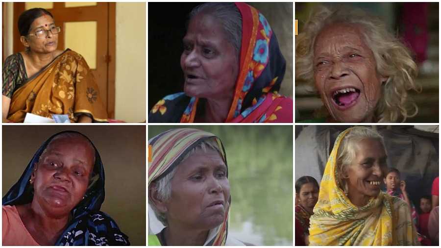Clockwise from top left : Jharna Basu Halder, Maleka Begum, Chaindau Marma, Rijia Begum, Tepri Bewa, Mukhlesa Begum