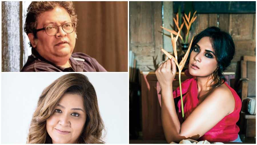 Clockwise from top left: Aniruddha Roy Chowdhury, Richa Chadha and Tanya Bami