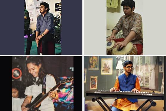 (L-R, clockwise) Abhirup Ghosh, Shubhayan Dey, Rupak Bhattacharya and Nimiksha Manoj. 