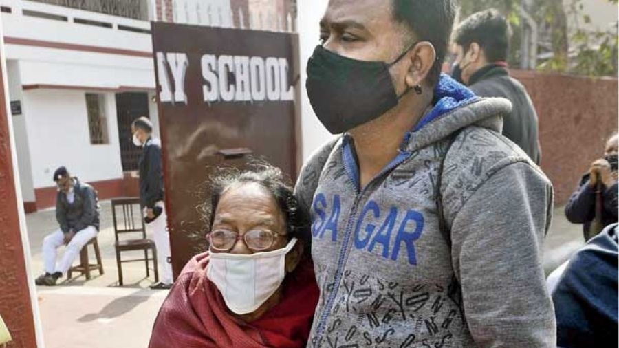 Anil Mukherjee with his septuagenarian aunt.