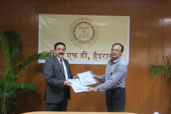 The MoU was signed at the office of Centre for DNA Fingerprinting and Diagnostics (CDFD), Hyderabad. 