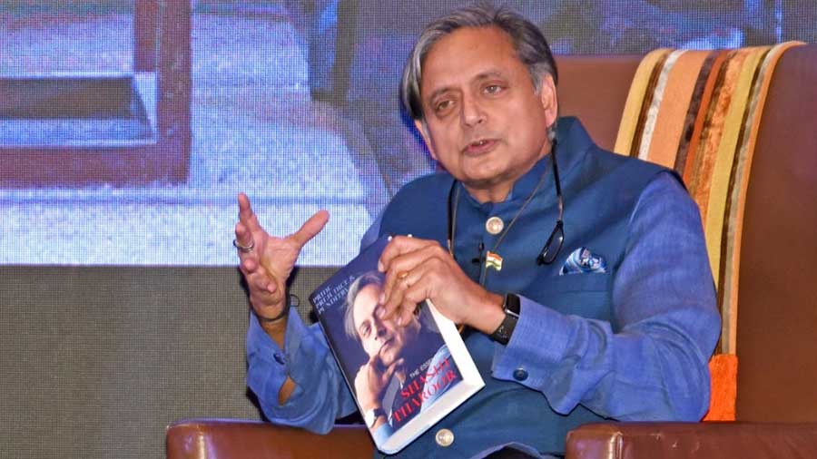 What did Shashi Tharoor ‘throw out the window’ at his book launch?