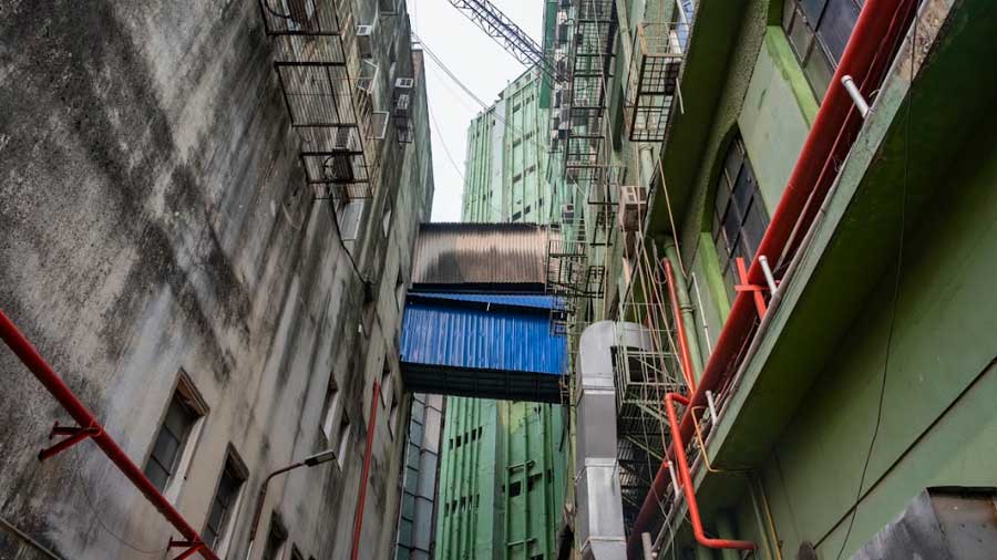 The midday scene at Celica Park, with sky-kissing residences and offices, create a semi-dystopia