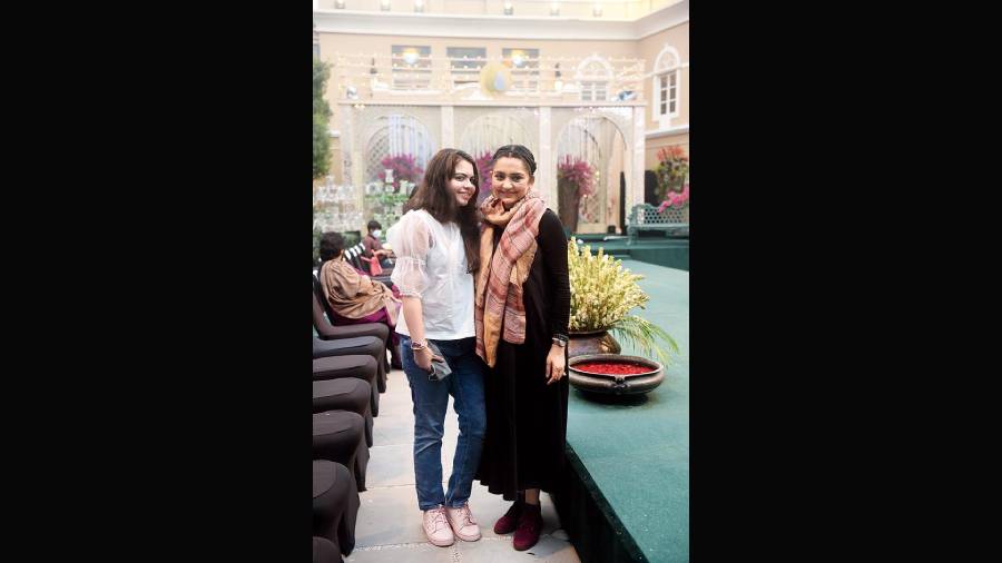 June dropped by with daughter Shivangini. “We were back to TIS after two years. So, it was really nice. It felt good and I really liked the show... royal and classic. It was more of a wedding collection one could tell and some of the lehngas were really beautiful and especially the initial ivories and then towards the end, the reds and the crimsons,” she said.