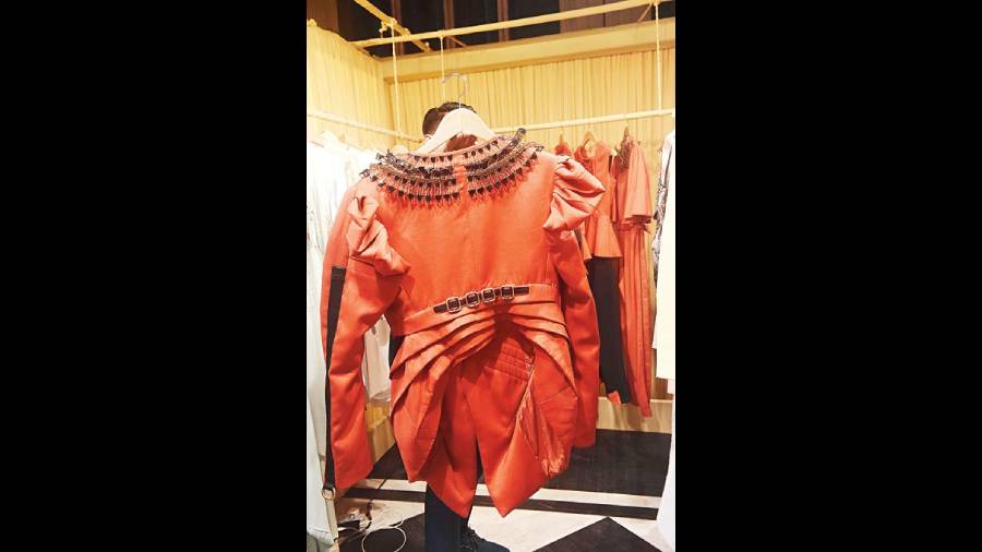 This red and black piece from his NEAVUS collection, “inspired by Jallianwala Bagh massacre”,  grabbed a lot of attention.
