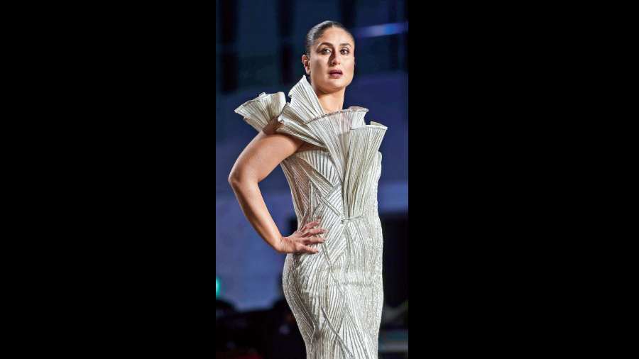 Kareena Kapoor Khan was back as the showstopper for Lakme Absolute Grand Finale and she was the “muse” for designer Gaurav Gupta at the Jio World Convention Centre in Mumbai