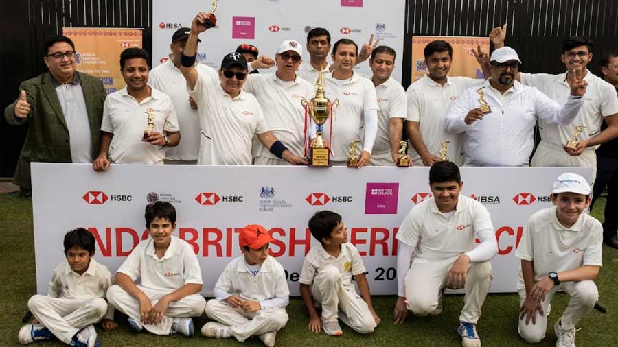 India in UK team members pose with their hard-earned trophy