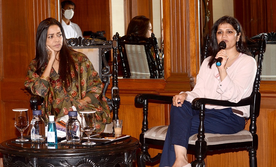 Meha Dixit (right) in conversation with Esha Dutta