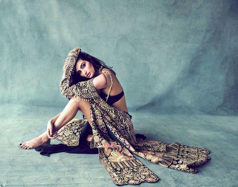 Athiya Shetty in an Arpita Mehta creation, featured in The Mirror.