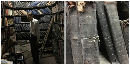 According to Tapan Guin (above), who has been the librarian since the late 1990s, there is no count of the number of rare books here. He says, “But we have a good collection of books in Bengali on ayurveda, Hinduism, philosophy, history, collections of essays and journals too.”