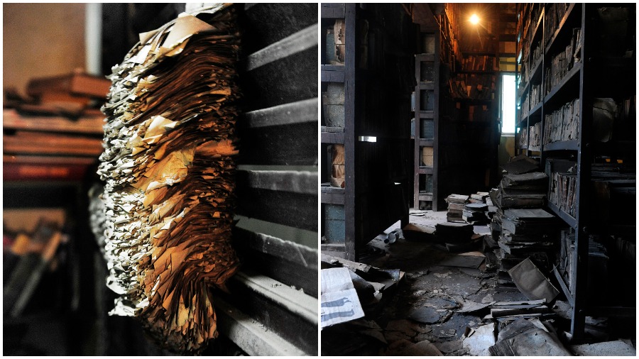 Has the government or any private party discussed digitising this archival wealth? “Na, na, na,” says library president Pradip Sengupta. “The books are important, but of historic interest is the library space too. In every brick and every stair and every piece of furniture lives the essence of Tagore. The essence of all those other lofty minds and their high thinking.”