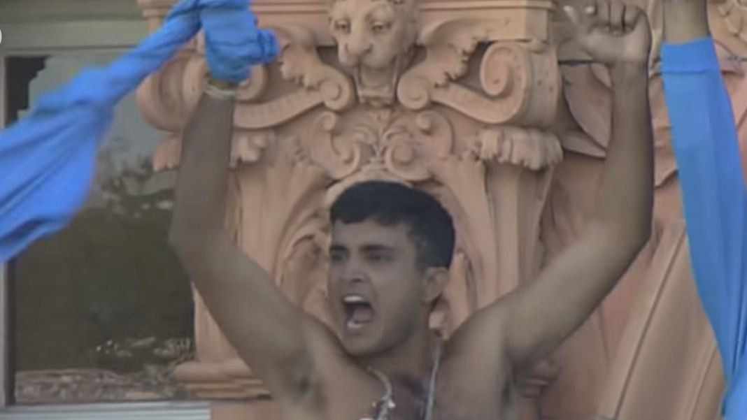 Sourav Ganguly at the 2002 NatWest final.