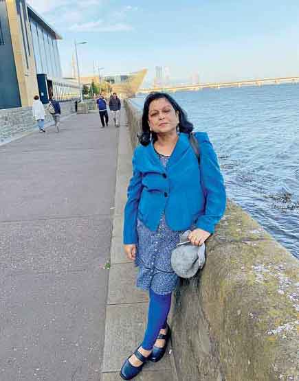 Fraser in Dundee by the River Tay, which has been her metaphor for Scottish culture