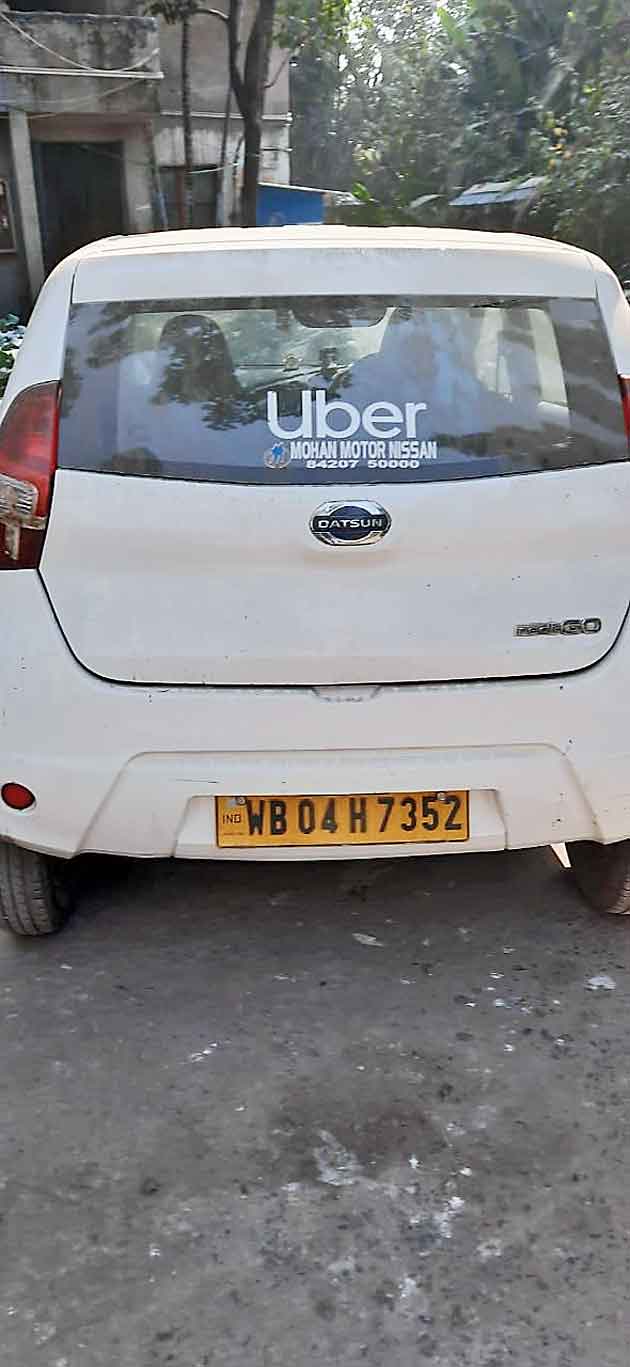 The cab at Tiljala police station on Sunday