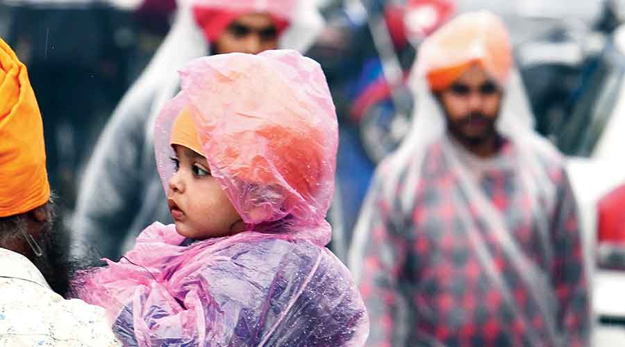 A child at the protest site.