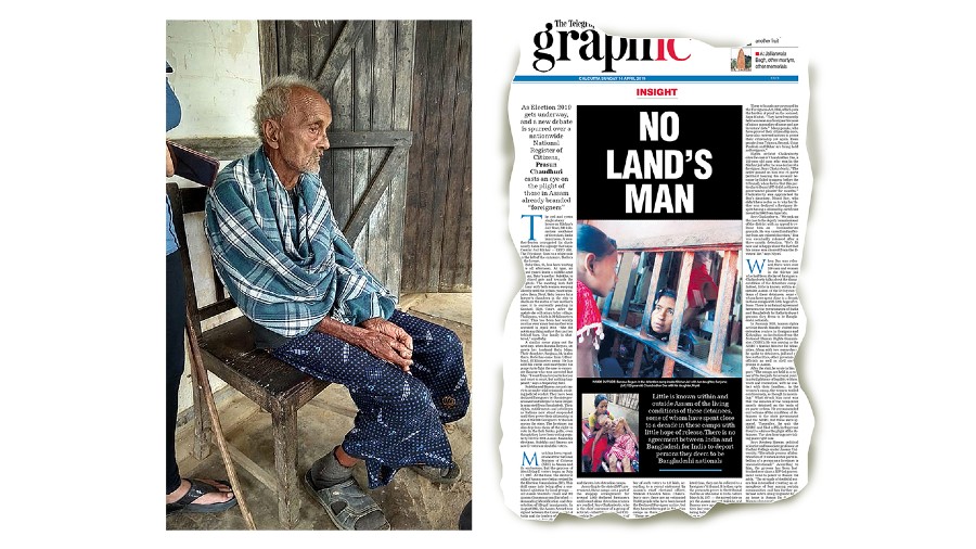 DANGLING MAN: Chandradhar Das a couple of weeks before he died; with his daughter, in our issue of April 14, 2019