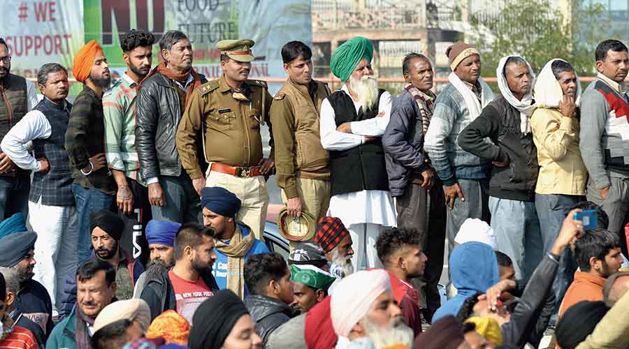 Policemen join the audience.