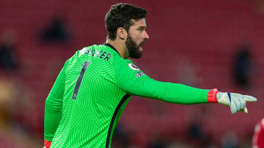 Liverpool signed Goalkeeper Allison Becker home green shirt