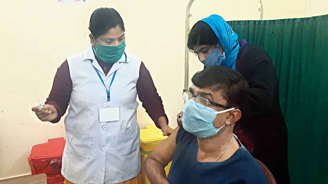 A vaccination centre at an urban health centre in Bolpur on Monday 